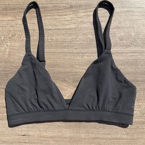 SKIMS Fits Everybody Triangle Bralette Size XXS Black Loungewear